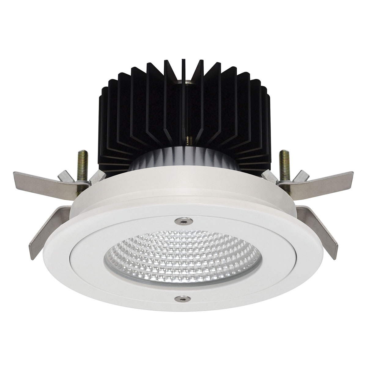 Kopa 18W Anti Tamper Fixed Round Recessed Downlight IP65 Rated 15° Degree Reflector Black